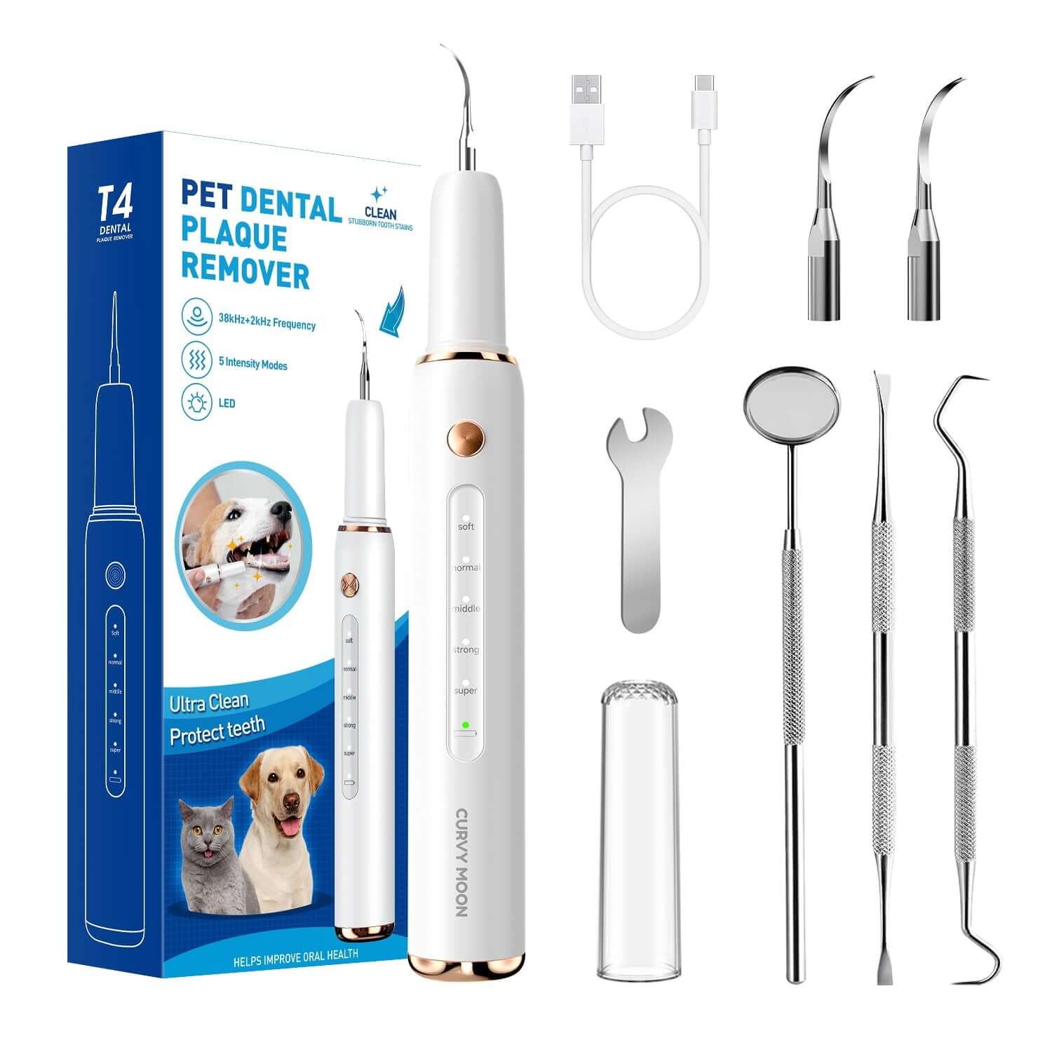 T4 Pet Ultrasonic Tooth Cleaner | Safe Dental Care for Pets